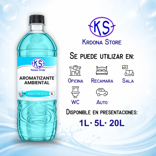 Aromatizante ambiental (Aroma: Mar Fresco)