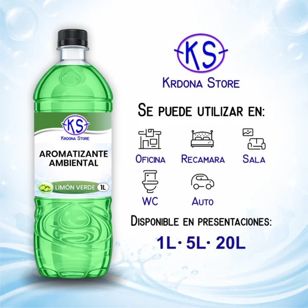Portada Aromatizante Limón Verde Fresco Aromatizante ambiental (Aroma: Limón verde)