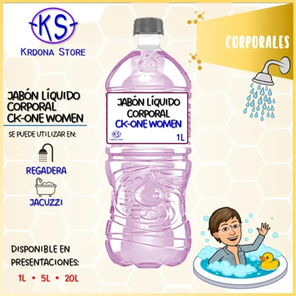 Jabón líquido corporal (Aroma: CK-One Women)