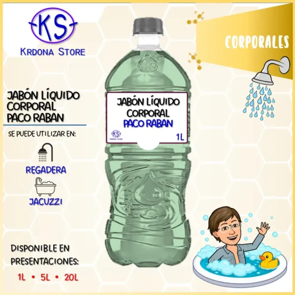 Jabón líquido corporal (Aroma: Paco Raban)