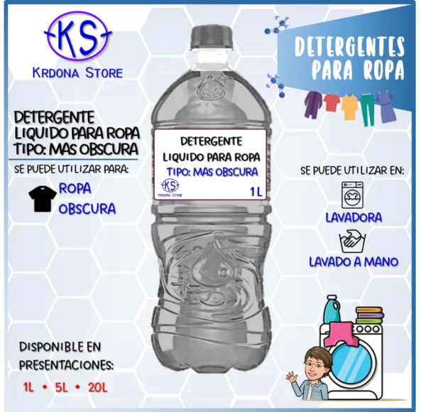 Detergente líquido para Ropa obscura